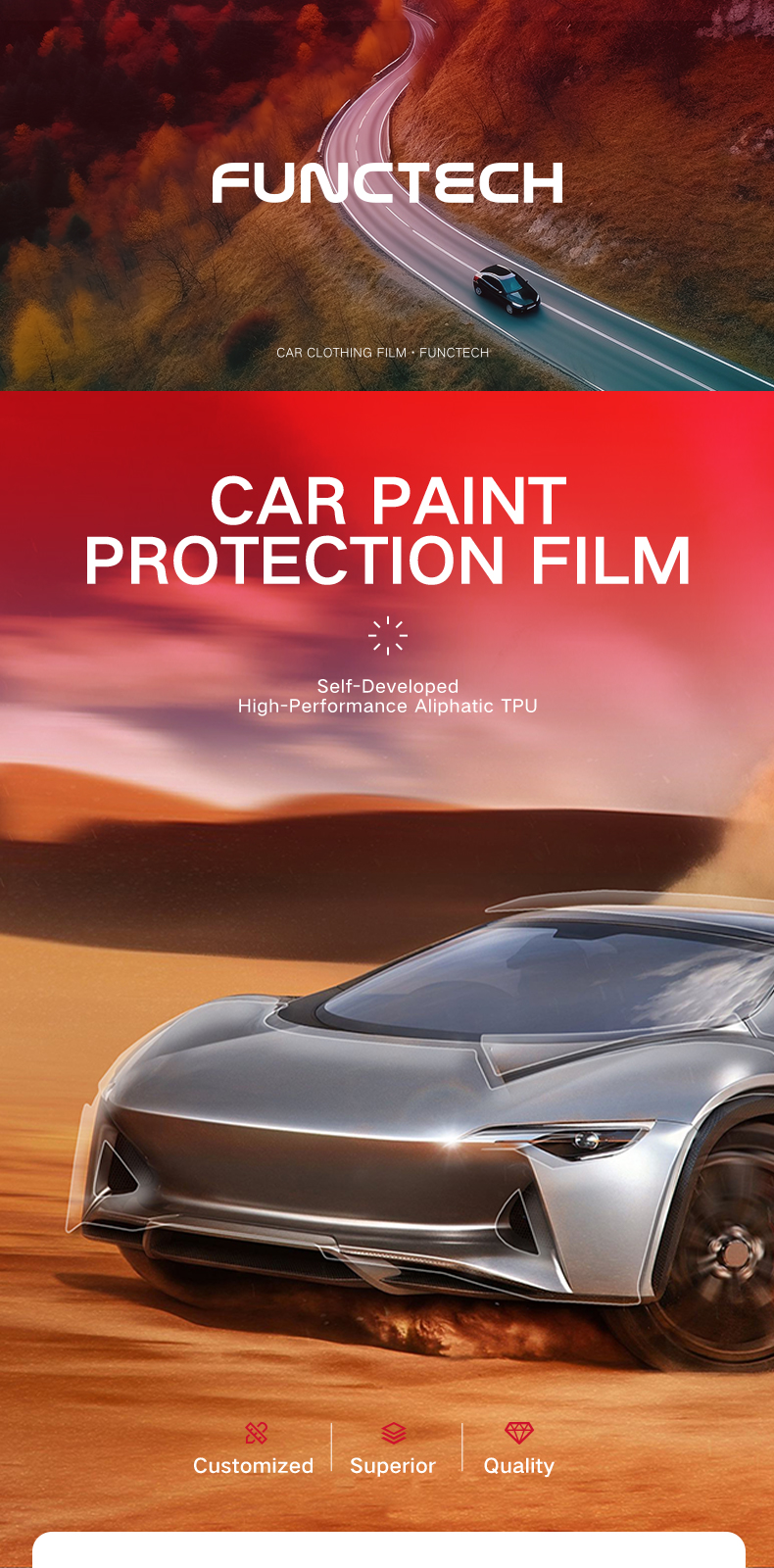 TPU Color Car Film,TPU Car Film 1.52*15 M 7.5mil(图1)